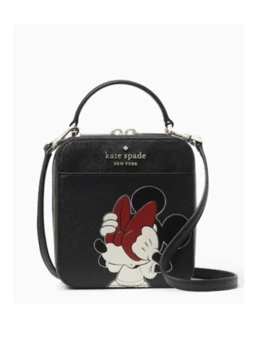 kate spade Black Minnie Mouse Mini Crossbody with Red Bow